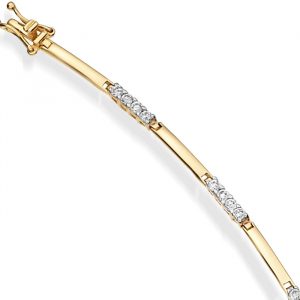 Slim Cz Gold Bracelet