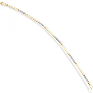 Slim Yellow Gold CZ Bracelet