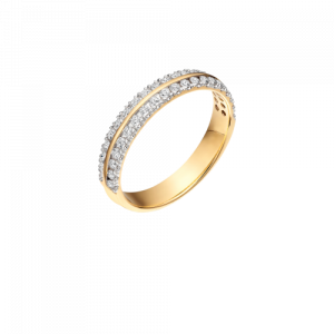 Double Row Claw Set Diamond Band