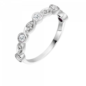 Feminine Diamond Wedding Band