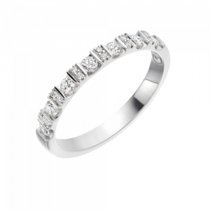 Round Diamond Bar Setting Band